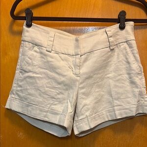 Express Cream Bermuda Shorts Tailored Cotton Blend